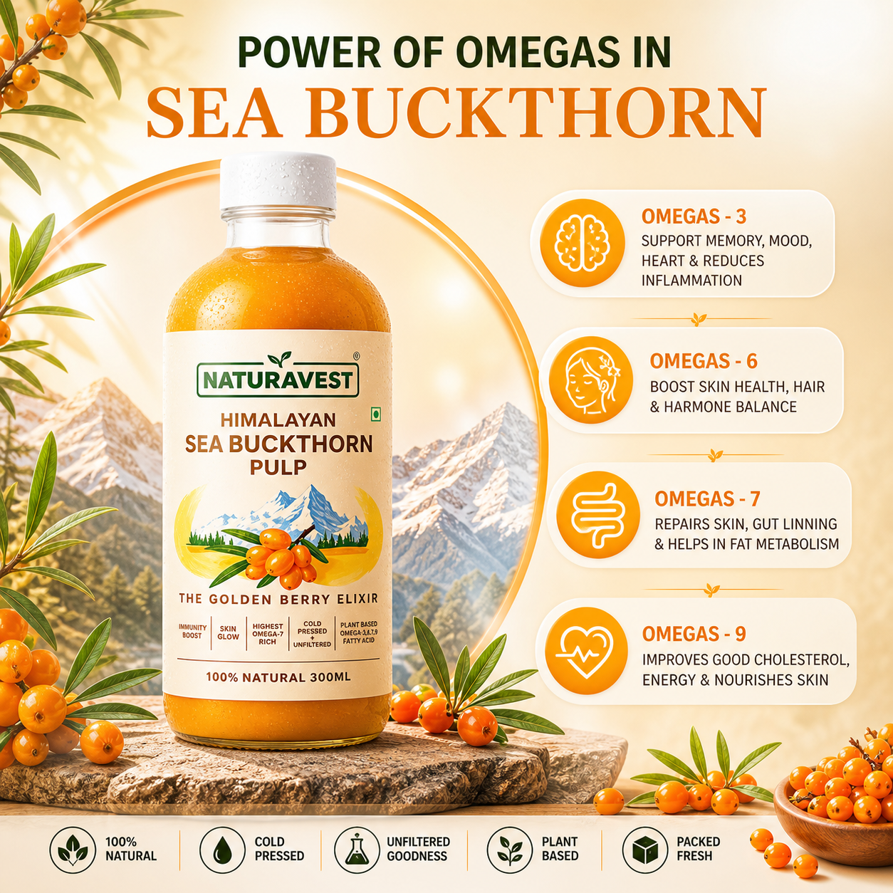 Himalayan Sea Buckthorn Pure Pulp | Not Diluted Juice. The Real Thing.