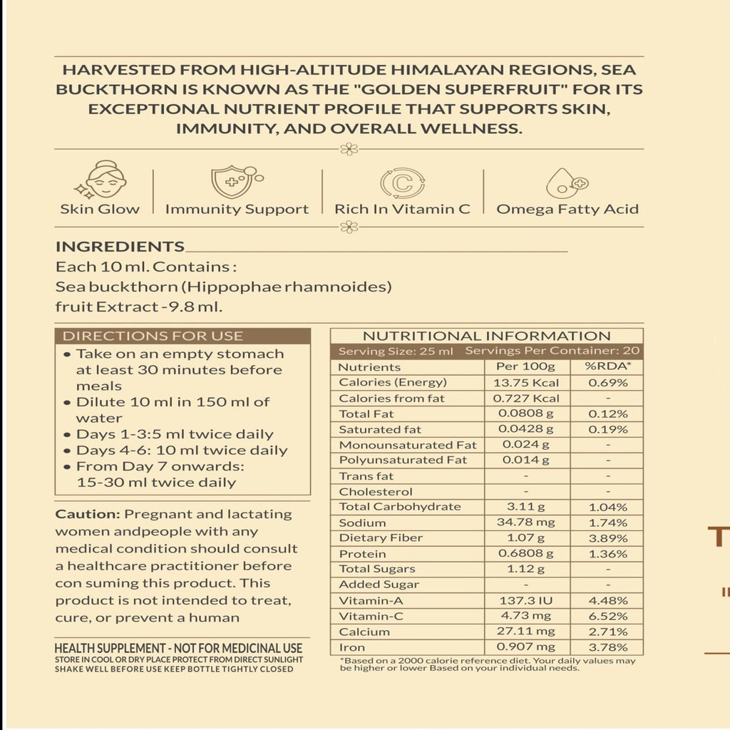 Himalayan Sea Buckthorn Pure Pulp | Not Diluted Juice. The Real Thing.